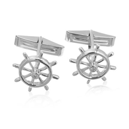 Sterling Boat Wheel Cufflinks