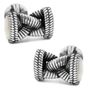 Sterling Braided Mother of Pearl Rope Cufflinks
