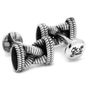 Sterling Braided Onyx Rope Cufflinks