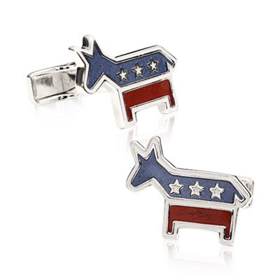 Sterling Democrat Cufflinks