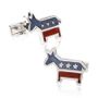 Sterling Democrat Cufflinks