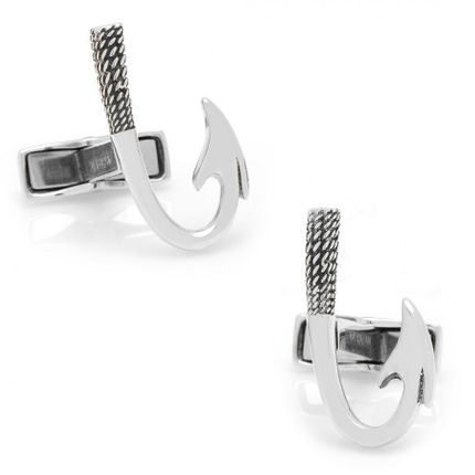Sterling Fish Hook Cufflinks