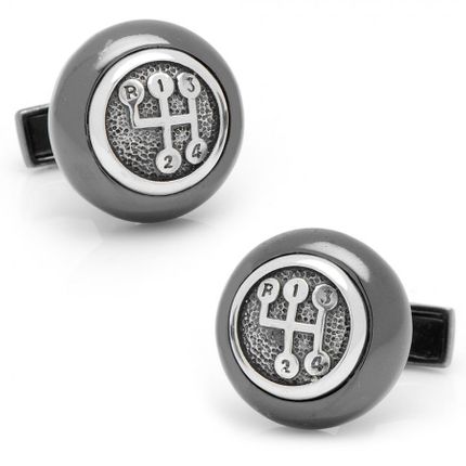 Sterling Gear Shifter Cufflinks