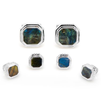 Sterling Labradorite Opus Stud Set