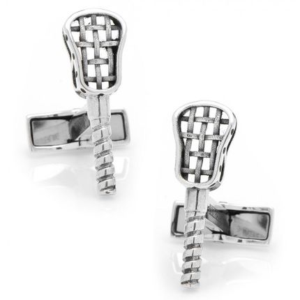 Sterling Lacrosse Stick Cufflinks
