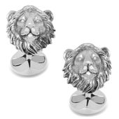 Sterling Lion Head Cufflinks