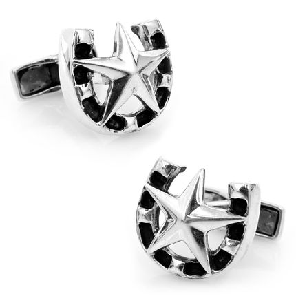 Sterling Lucky Star Cufflinks