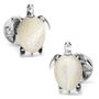 Sterling Mother of Pearl Turtle Cufflinks
