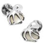 Sterling Octopus on Mother of Pearl Cufflinks