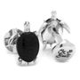 Sterling Onyx Turtle Cufflinks