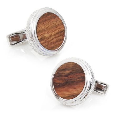 Sterling Opus Chechen Wood Cufflinks