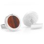 Sterling Opus Cocobolo Wood Cufflinks