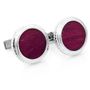 Sterling Opus Purpleheart Wood Cufflinks