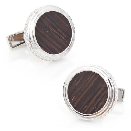 Sterling Opus Wenge Wood Cufflinks