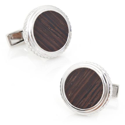 Sterling Opus Wenge Wood Cufflinks