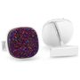 Sterling Red Square Druzy Cufflinks-CLI-RR-498-RED