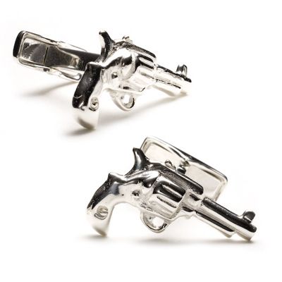 Sterling Revolver Cufflinks