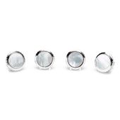 Sterling Round MOP Opus Studs