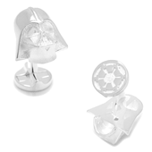 Sterling Silver 3D Darth Vader Cufflinks