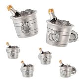 Sterling Silver Champagne Bucket Stud Set