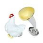 Sterling Silver Chicken and 18KT Gold Vermeil Egg Cufflinks