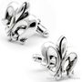 Sterling Silver Fleur Di Lis Cufflinks