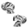Sterling Silver Knight Helmet Cufflinks