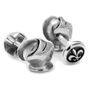 Sterling Silver Knight Helmet Cufflinks