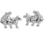 Sterling Silver Pig Copulation Cufflinks