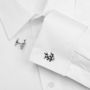 Sterling Silver Pig Copulation Cufflinks