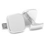 Sterling Silver Soft Square Engravable Cufflinks