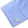 Sterling Silver Soft Square Engravable Cufflinks