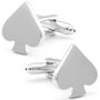 Sterling Silver Spade Cufflinks