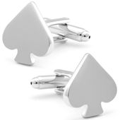Sterling Silver Spade Cufflinks