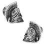 Sterling Silver Spartan Helmet Cufflinks