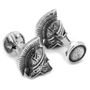 Sterling Silver Spartan Helmet Cufflinks