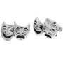 Sterling Silver Theater Mask Cufflinks