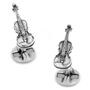 Sterling Silver Violin Cufflinks