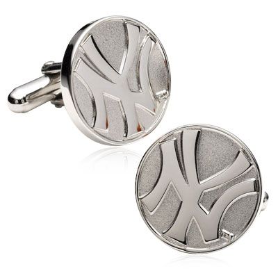 Sterling Silver Yankees Cufflinks