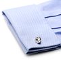 Sterling Skulls With Imitation Black Diamond Eyes Cufflinks