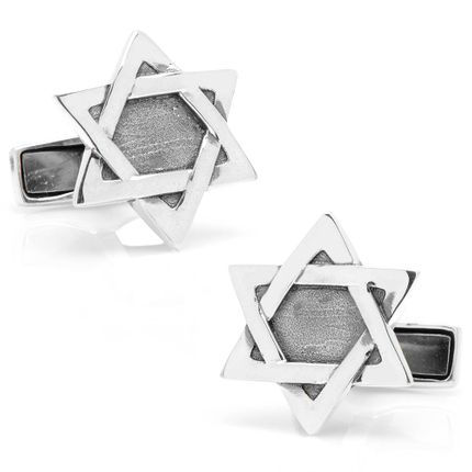 Sterling Star of David Cufflinks