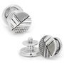 Sterling Vintage Snap Quadrant Cufflinks-CLI-RR-454-QD