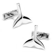 Sterling Whale Tail Cufflinks