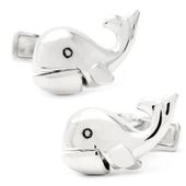 Sterling Whale with Moving Mouth Cufflinks