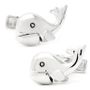Sterling Whale with Moving Mouth Cufflinks