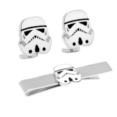 Storm trooper Cufflinks and Tie Bar Gift Set