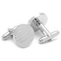 Striped Round Wave Cufflinks