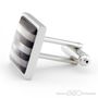 Stripes and Silver Cufflinks