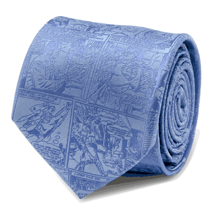 Superman Comic Blue Mens Tie