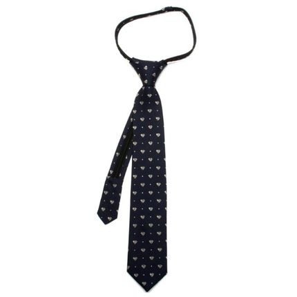 Superman Dot Boys' Zipper Silk Tie